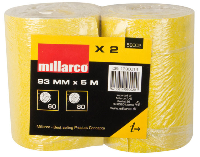 Slippapper K60 & K80 93 mm x 5 m Millarco